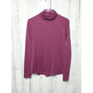 Eddie Bauer Ladies' Funnel Neck Long Sleeve Top Small Burgundy
